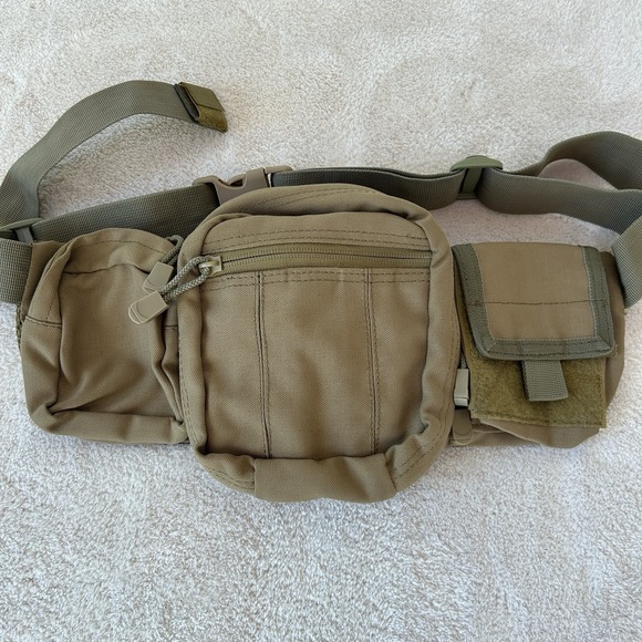 Condor Other - Condor‎ Tactical Fanny Bag Hook Loop Adjustable Waist Pack Brown/Tan EUC